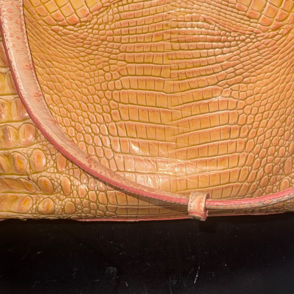 Brahmin Light Brown Croc-Embossed Tote - Picture 8 of 16
